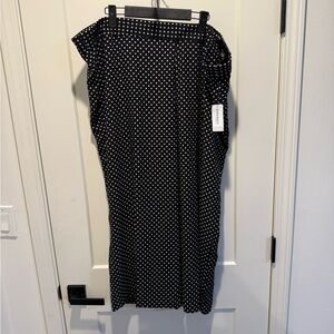 Dressbarn Black and White Polka Dot Culottes Pant